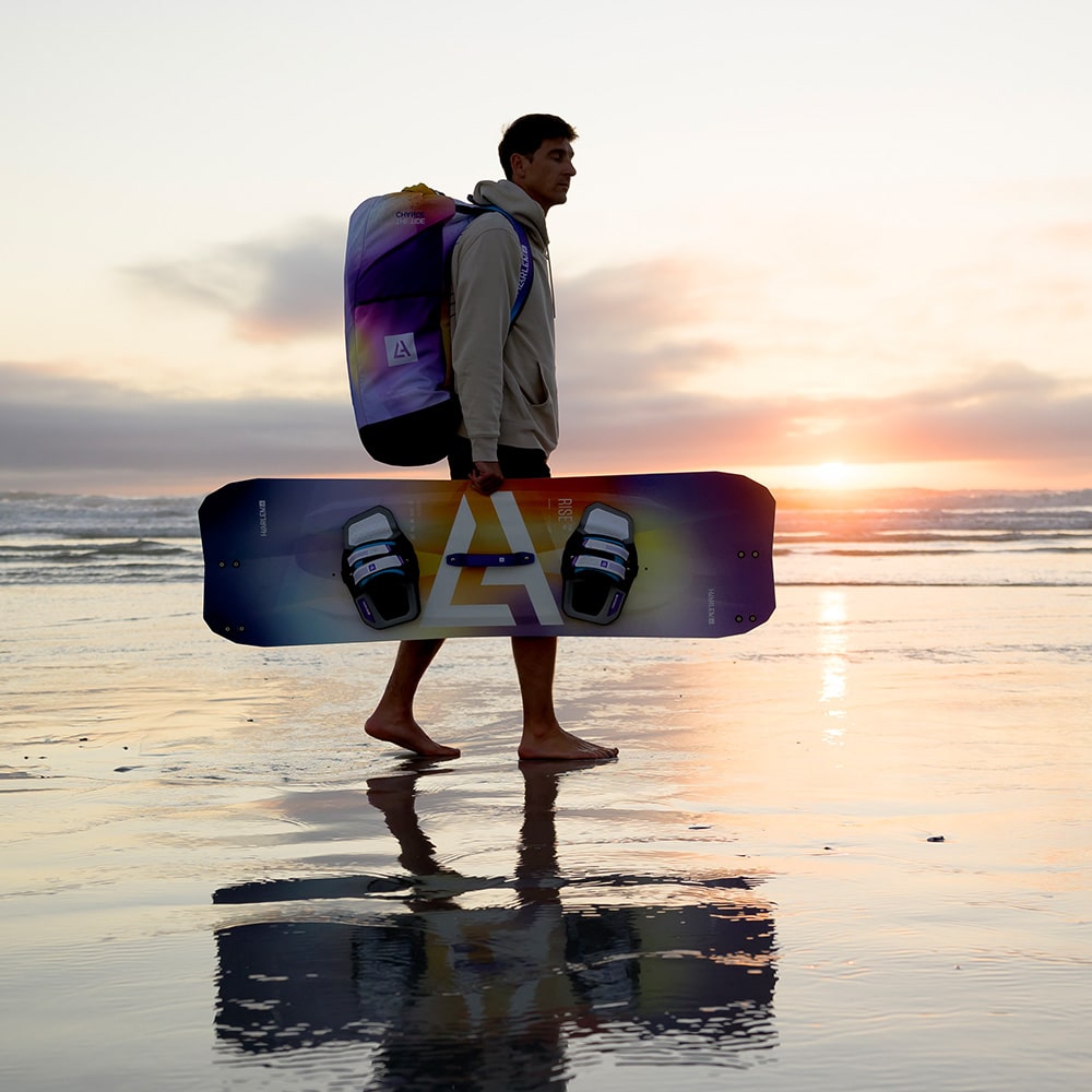 Harlem Rise board paired with the Harlem Thrive LiteX light wind kite