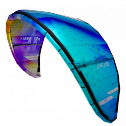 Harlem Thrive LiteX light wind freeride kite, right-side profile view
