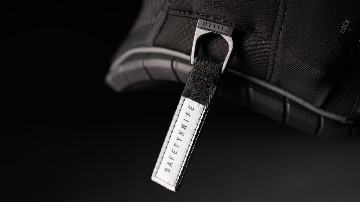 Integrated safety knife side pocket
