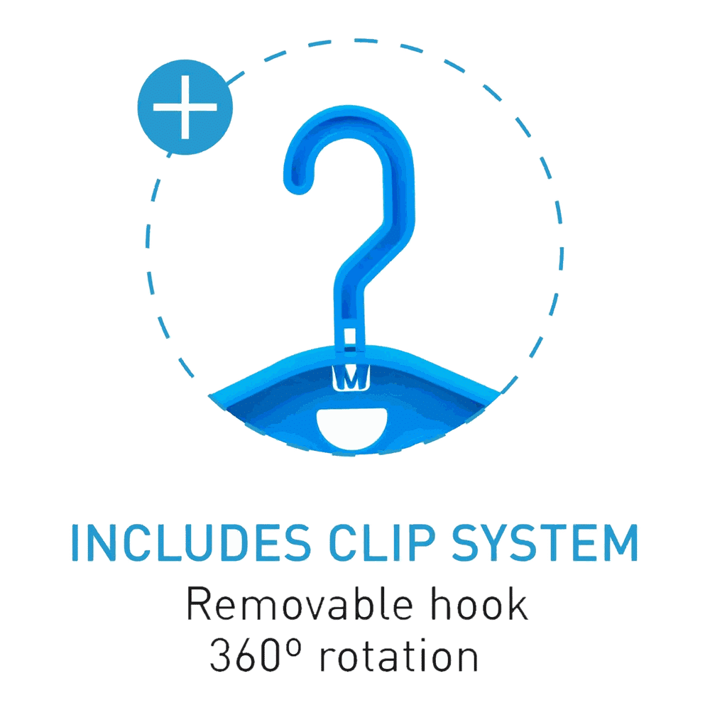 Clip system with removable hook